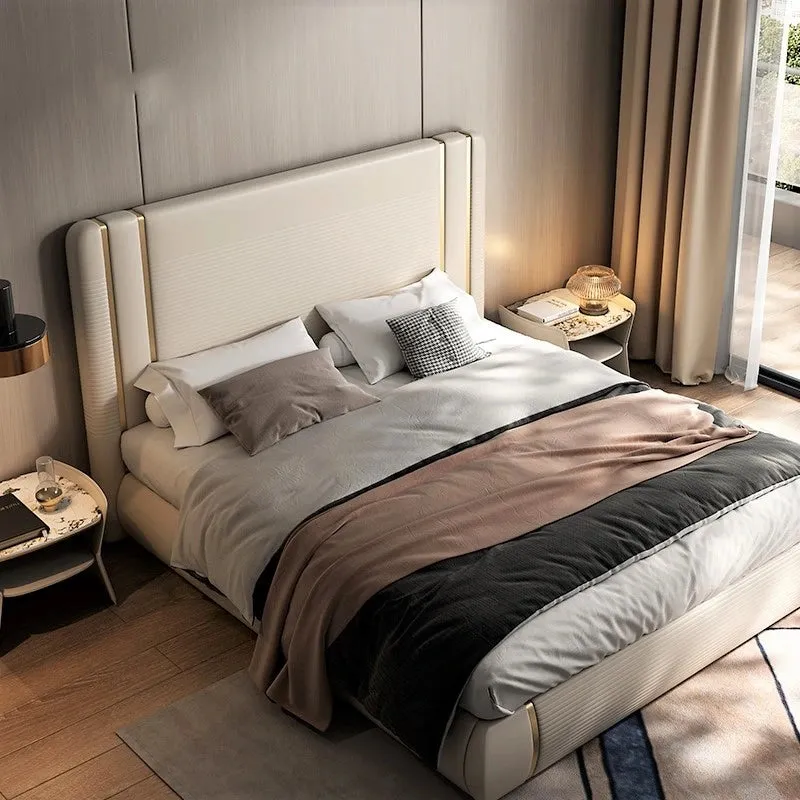 Dennis Upholstered Bed In Suede